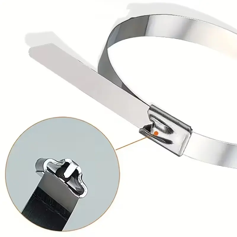 🔥Limited TimePromotion 50% OFF🔥 Metal Zip Ties 304 Stainless Steel Heavy-Duty Self-Locking Cable Ties