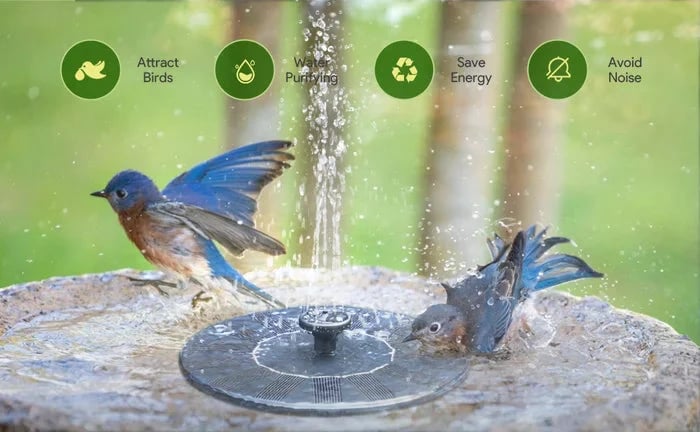 š„Solar-Powered Bird Fountain Kit