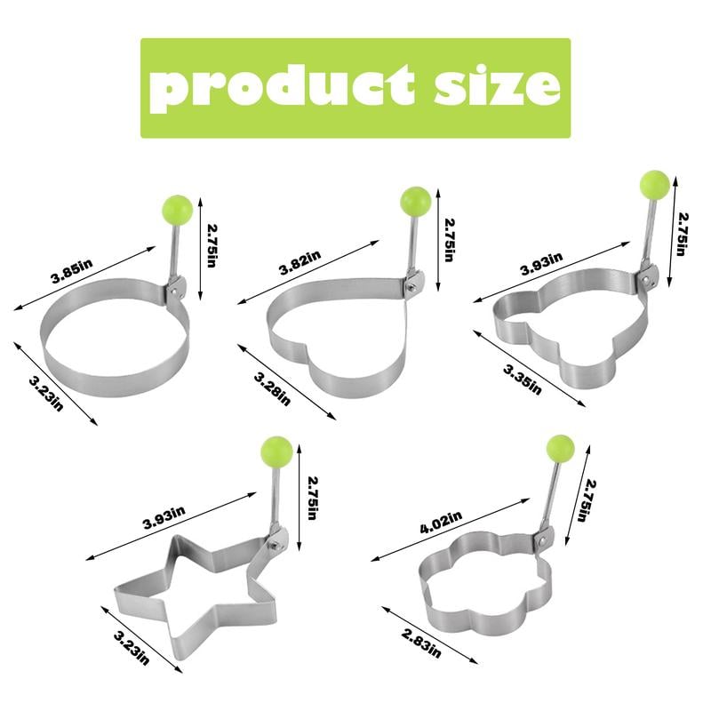 5 Counts Set Fried Egg Rings Molds