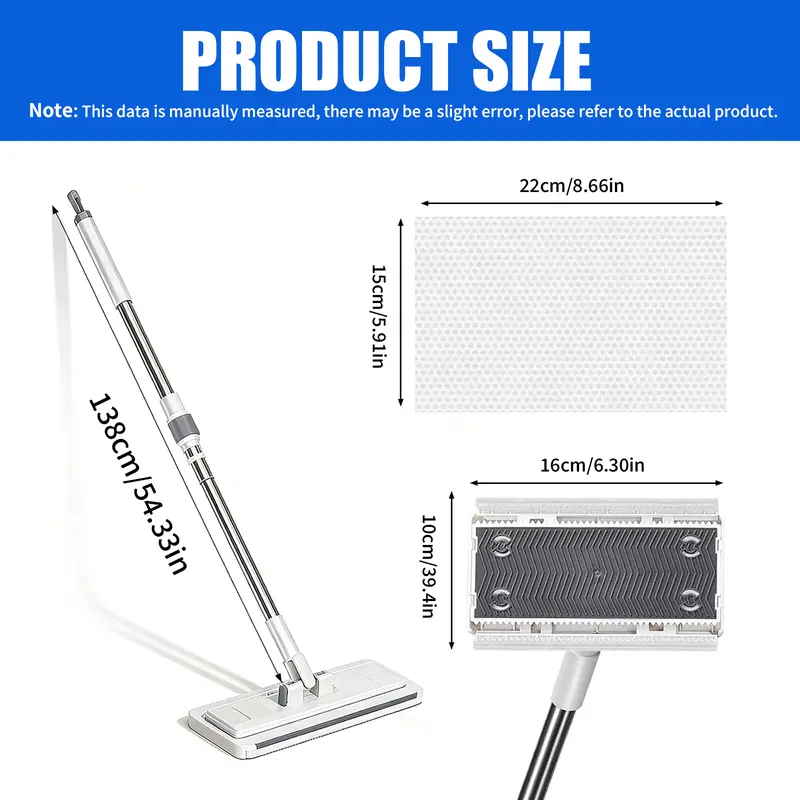 Disposable Mop Hands-Free Floor Mop with Clamp