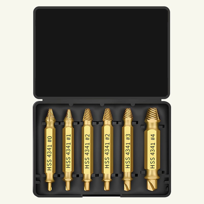 🔥Limited TimePromotion 50% OFF🔥 - 🛠️ Stripped Broken Screw Remover, 🔩6 Counts Set Easy Out Bolt Extractor