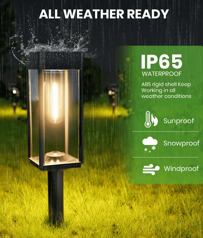 Elegant Solar Pathway Lights Modern Luxury IP65 Waterproof