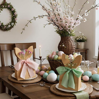 🔥Limited Time Promotion 50% OFF 🐰Boho Bow Goodie Bags for Egg Hunts