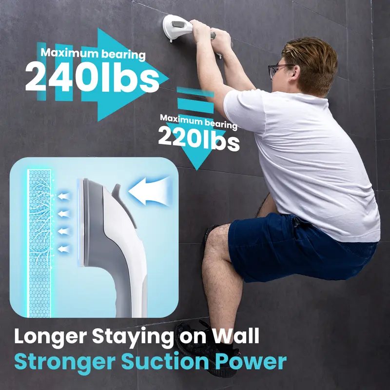 16 Inch Suction Cup Grab Bars for Bathroom & Shower