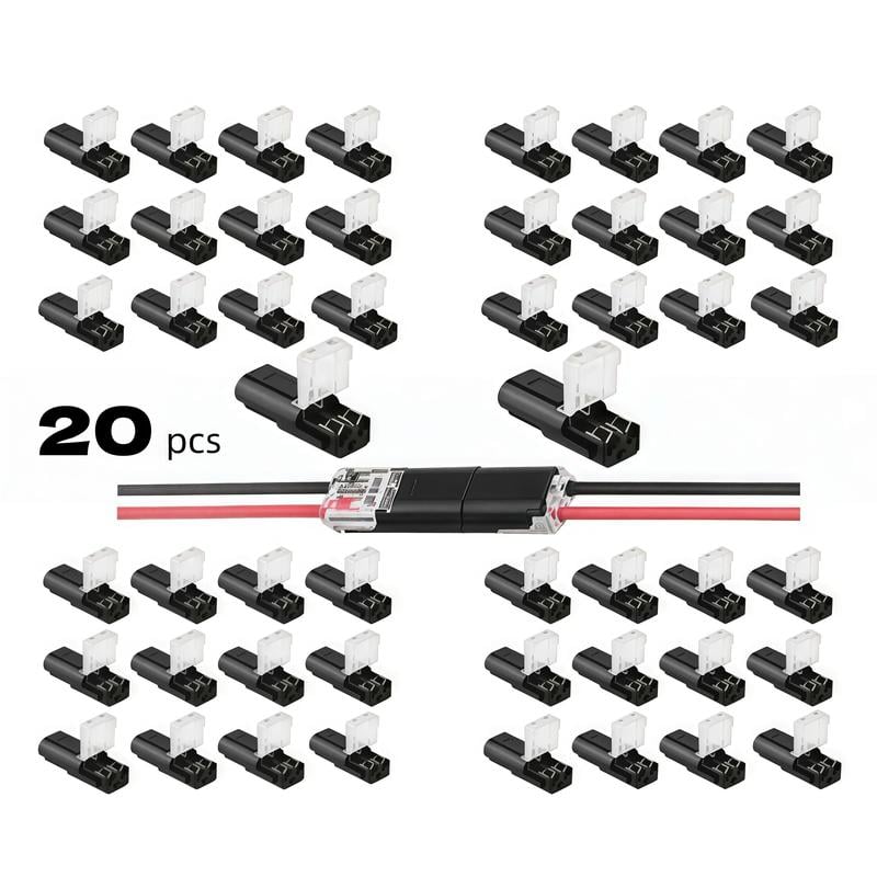 🔥LAST DAY 50% OFF - 🛠️💥Double-Wire Plug-in Connector Led Light Strip Connectors 2 Pin