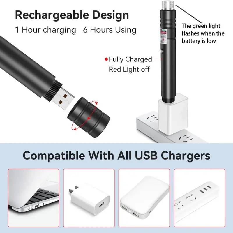 High-Power Green Laser Pointer – Visible Beam for Night Sky & Outdoor Adventures