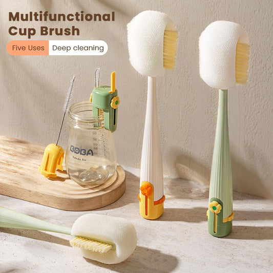 5-in-1 Bottle Cleaning Brush (Multifunctional) – For Cup Lid Cleaning & Home Kitchen Tasks