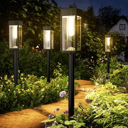 Elegant Solar Pathway Lights Modern Luxury IP65 Waterproof