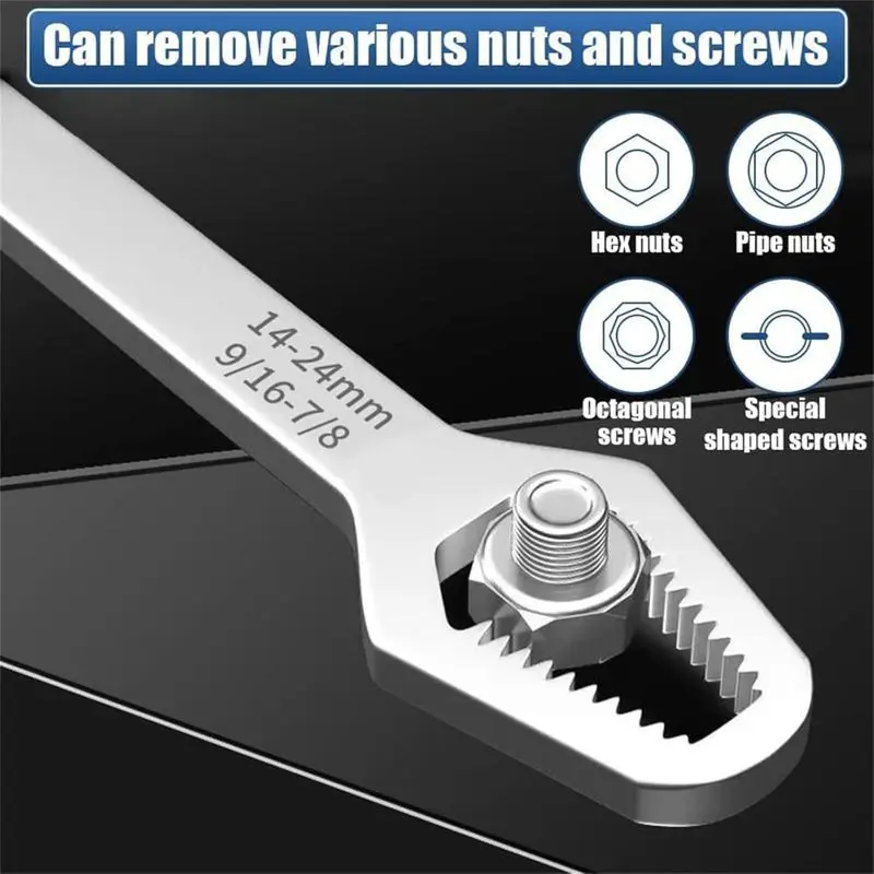 Universal Self-Tightening Wrench – 8-22mm Adjustable Torx Spanner for Automotive Use