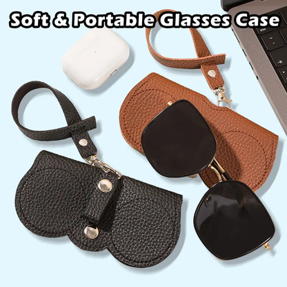 🔥Limited TimePromotion 50% OFF🔥 Soft PU Leather Sunglasses Bag👓️