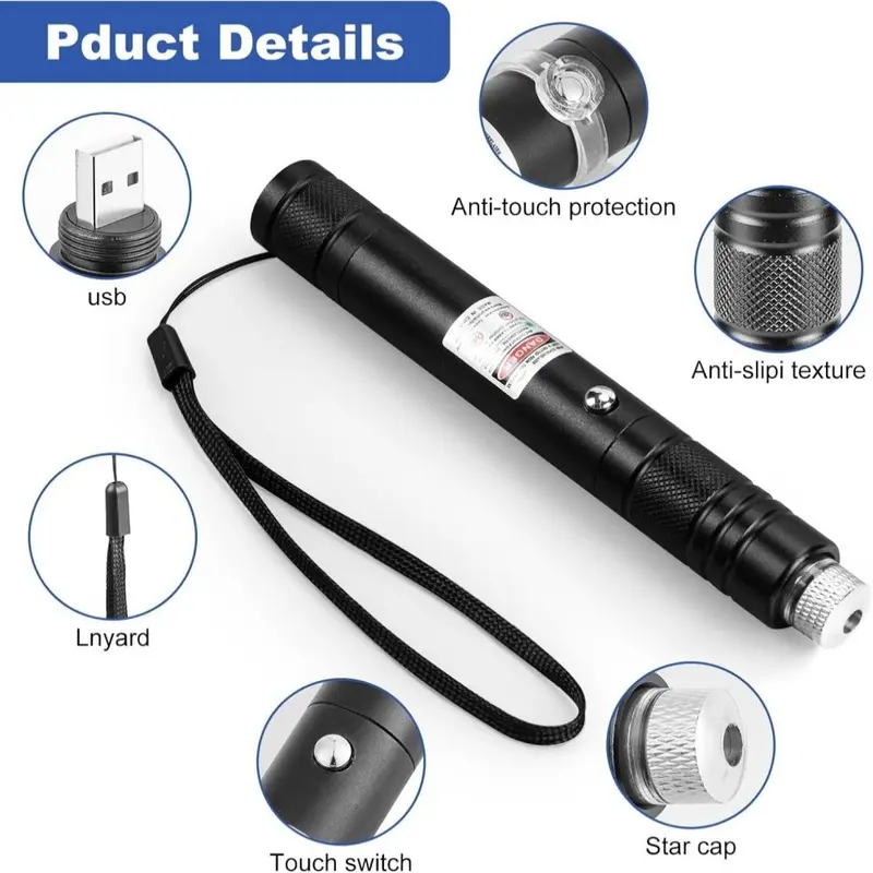 High-Power Green Laser Pointer – Visible Beam for Night Sky & Outdoor Adventures