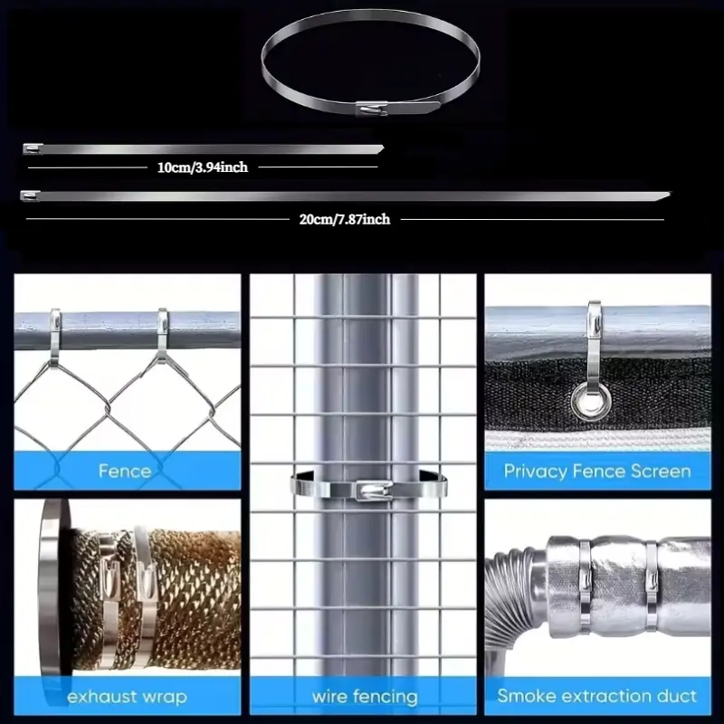 🔥Limited TimePromotion 50% OFF🔥 Metal Zip Ties 304 Stainless Steel  Heavy-Duty Self-Locking Cable Ties