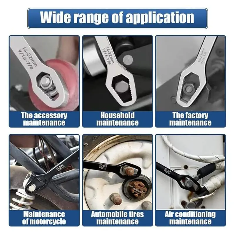 Universal Self-Tightening Wrench – 8-22mm Adjustable Torx Spanner for Automotive Use