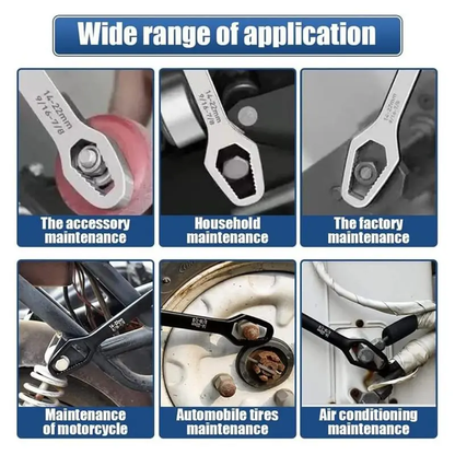Universal Self-Tightening Wrench – 8-22mm Adjustable Torx Spanner for Automotive Use