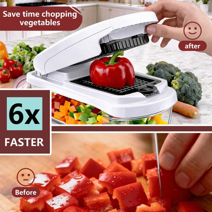 Professional Vegetable Chopper, 15-in-1 Multifunctional Food Chopper