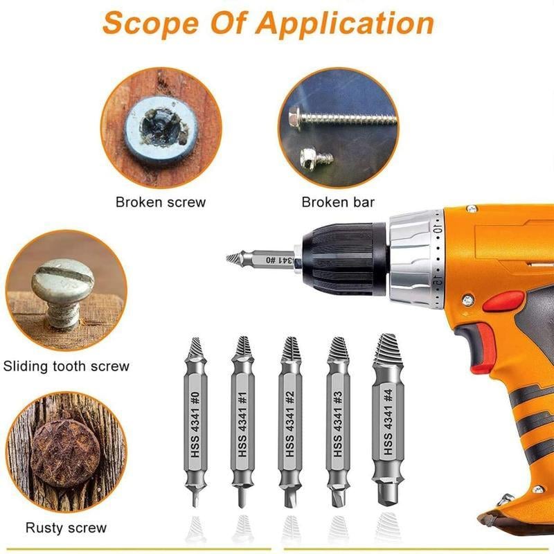 🔥Limited TimePromotion 50% OFF🔥 - 🛠️ Stripped Broken Screw Remover, 🔩6 Counts Set Easy Out Bolt Extractor