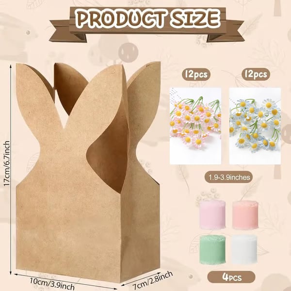 🔥Limited Time Promotion 50% OFF 🐰Boho Bow Goodie Bags for Egg Hunts