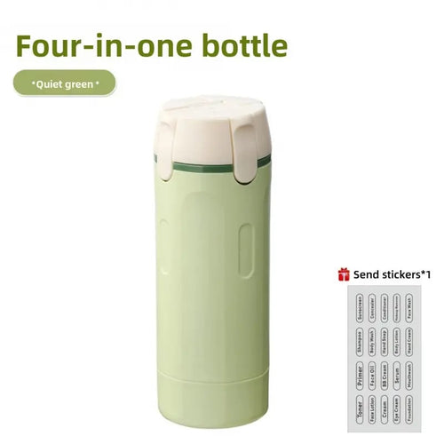 4-in-1 Portable Cosmetic & Shampoo Dispenser – Travel-Friendly Storage Bottle