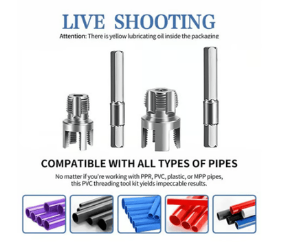 🔥Limited TimePromotion 50% OFF🔥 Pipe Tapping and Threading Tool | Dual-Specification Compatible