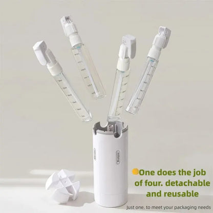 4-in-1 Portable Cosmetic & Shampoo Dispenser – Travel-Friendly Storage Bottle