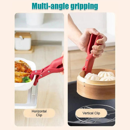 💥Last Sale 50% OFF🍜Multi-Purpose Anti-Scald Bowl Holder Clip for Kitchen | Multi-Grip & Heat-Resistant Kitchen Tool✅